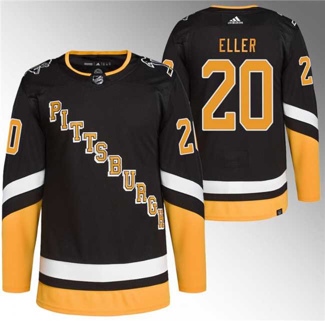 Men%27s Pittsburgh Penguins #20 Lars Eller Black Stitched Jersey->pittsburgh penguins->NHL Jersey